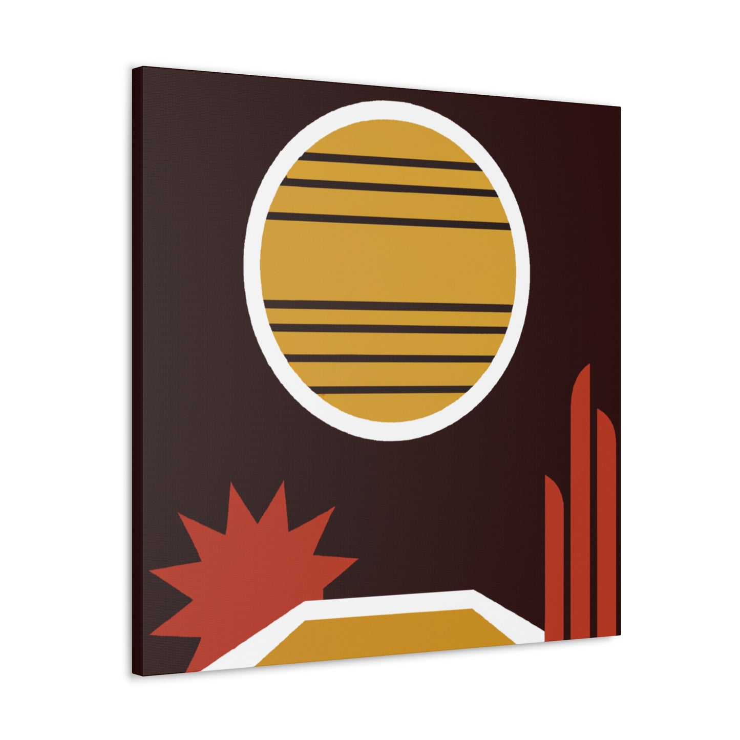 Gliding Shapes- Midcentury - Canvas