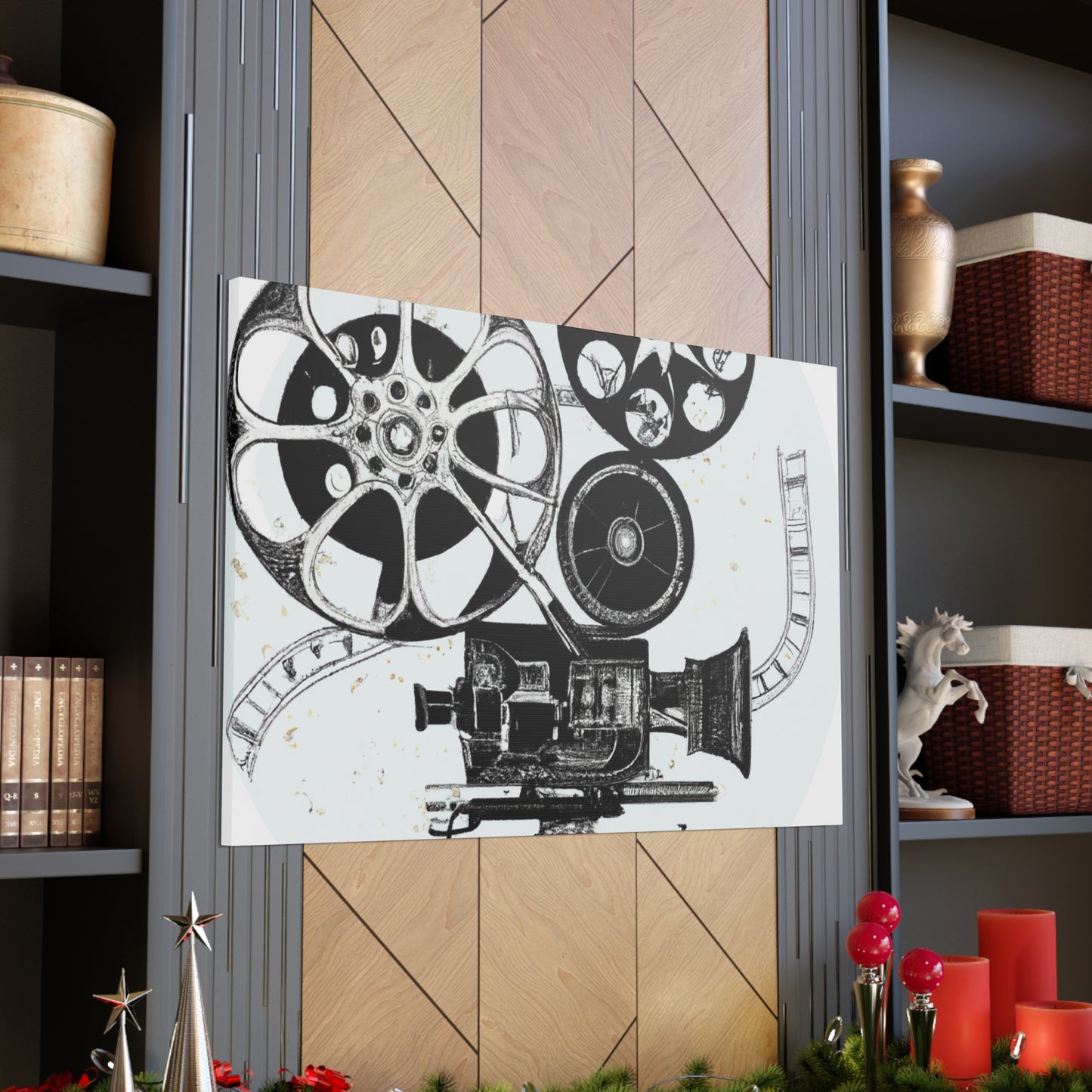 The Reel Spinners - Retro Music and Film Canvas