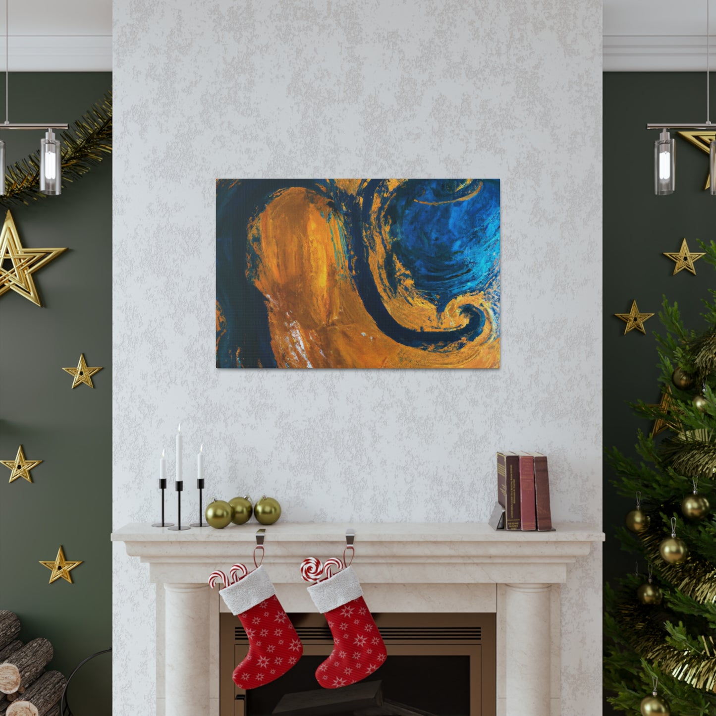 Golden Wave- Abstract Canvas