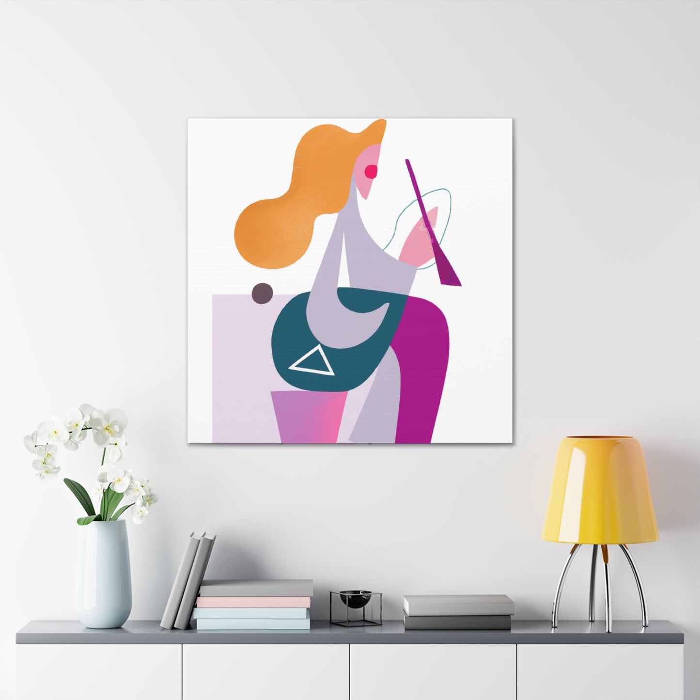 Vibrant Oasis - Midcentury - Canvas