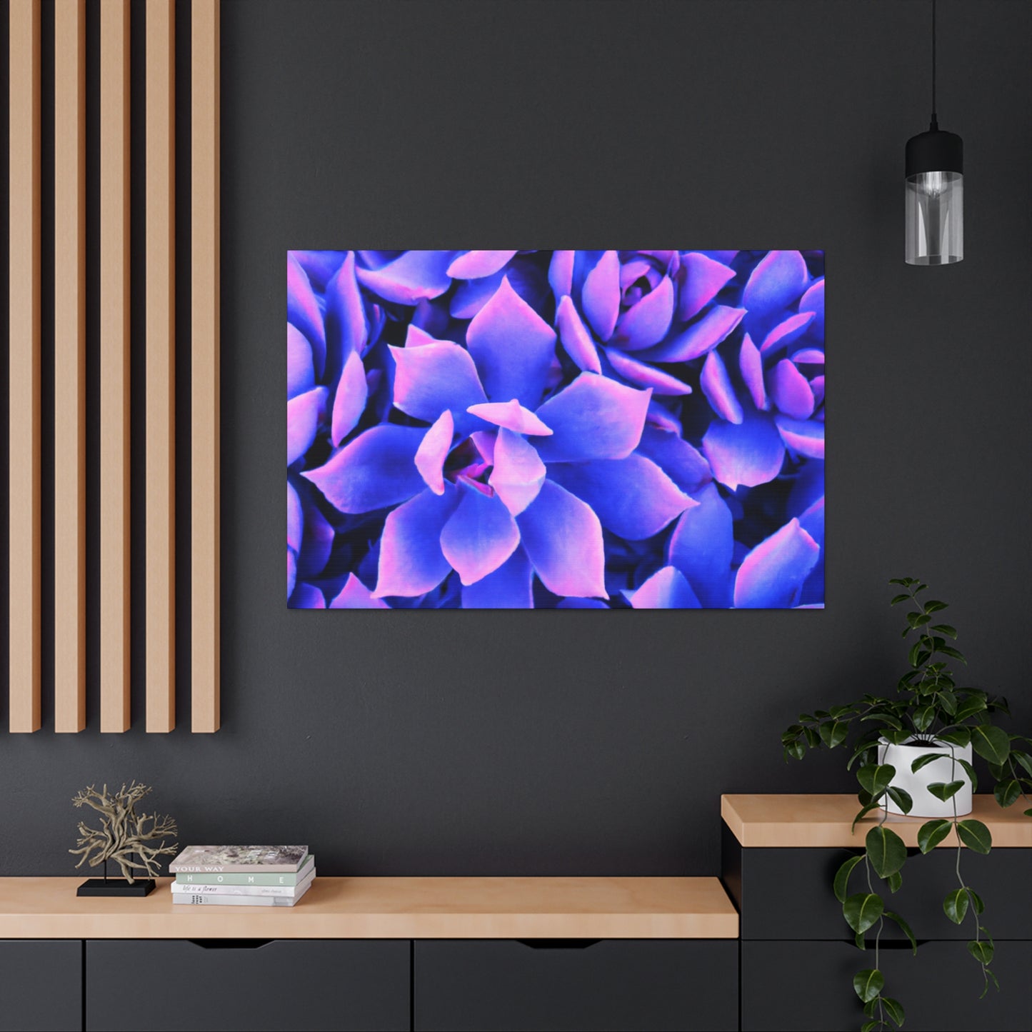 Floral Eden Print. - Canvas - Succulent