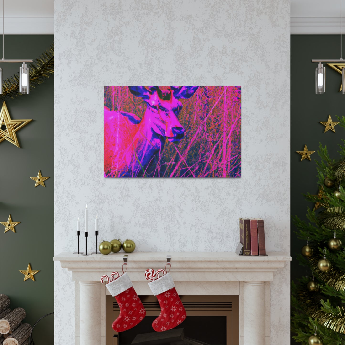 Pink Deer - Canvas - Wildlife