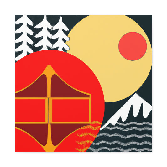 Serene Oasis - Midcentury - Canvas