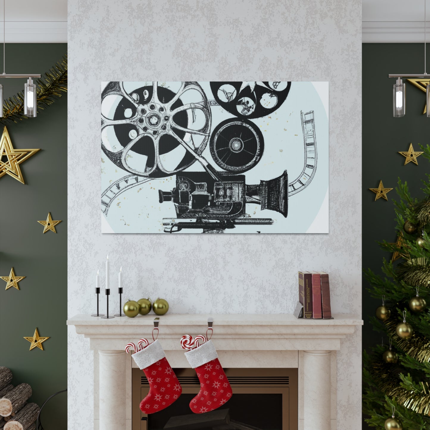 The Reel Spinners - Retro Music and Film Canvas