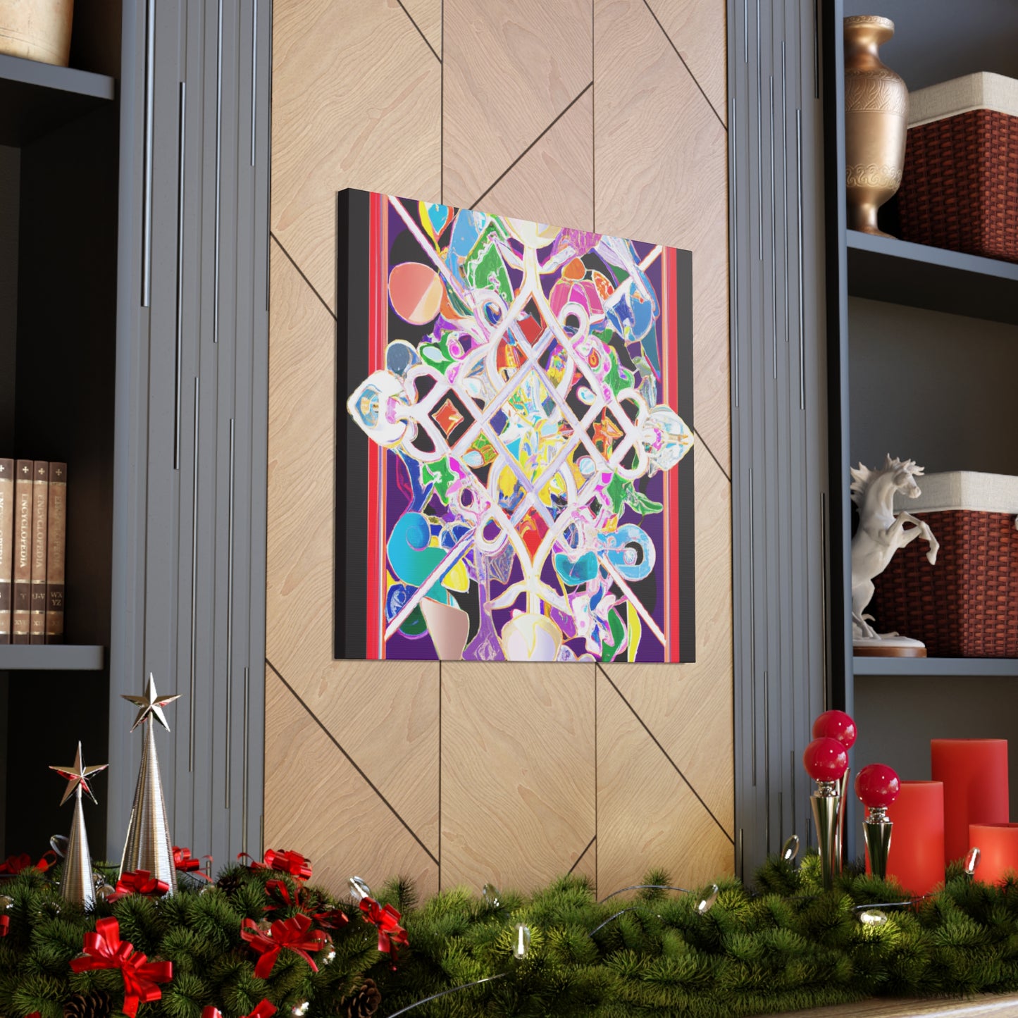 Jewel Snowflake- Glass Canvas