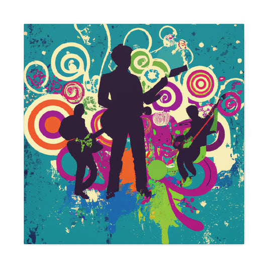 "Clock Rock - Retro Music" - Canvas