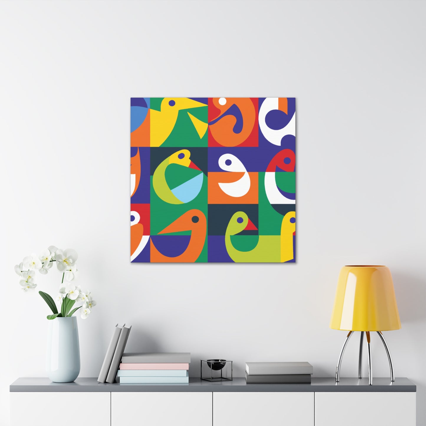 Vibrant Oases - Midcentury - Canvas