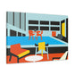Sunsplashed Abstraction - Midcentury - Canvas
