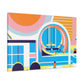 Umbrella Skyline - Midcentury - Canvas