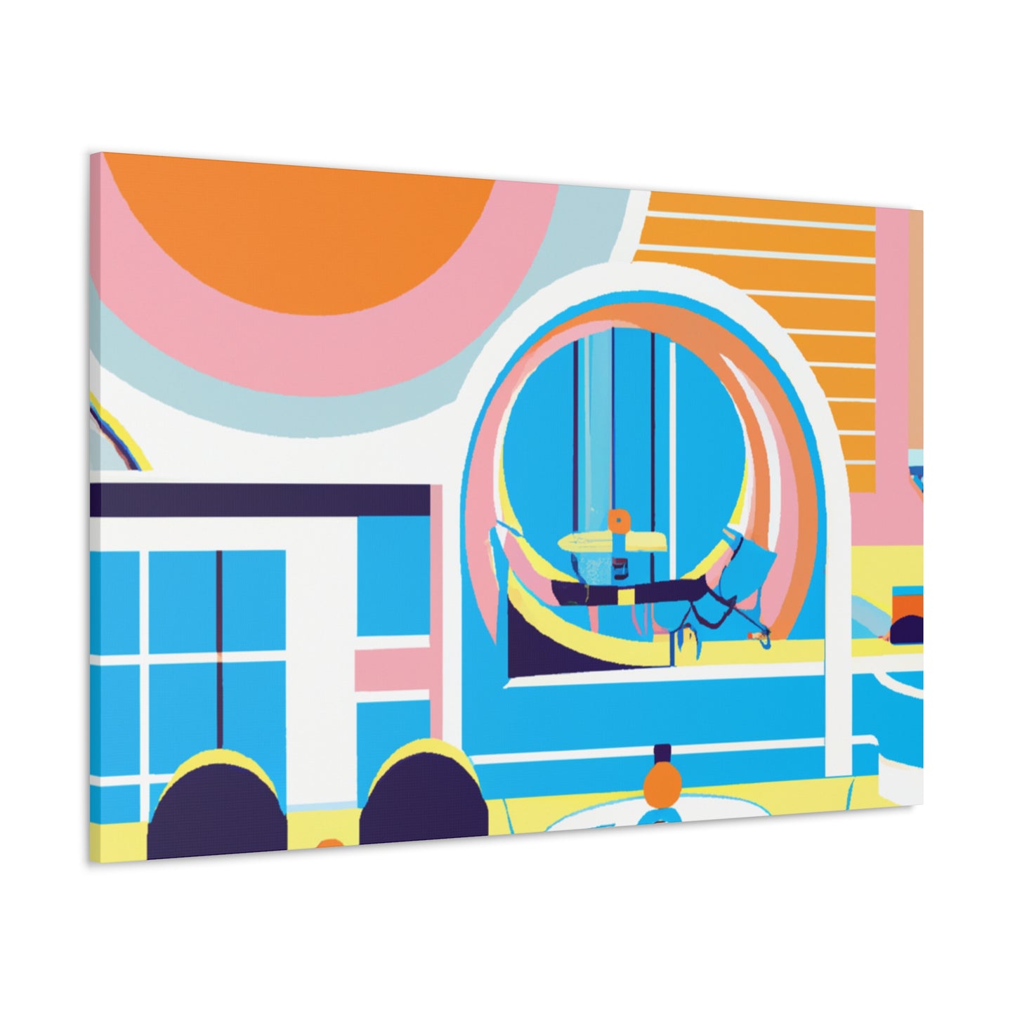 Umbrella Skyline - Midcentury - Canvas
