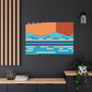 Aqua Pupil - Midcentury Canvas