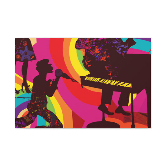 "Cool Cat Shuffle - Retro Music" - Canvas