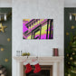 The Galaxy Gate: An Art Deco inspired monument showcasing a reflective archway set deep in a vault of sparkling stars. - Canvas