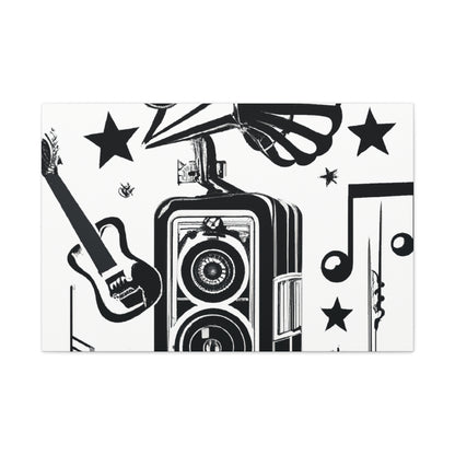 Grooving - Retro Music and Film Canvas