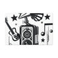 Grooving - Retro Music and Film Canvas