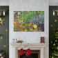 Garden Buzz; A Swarm of Colorful Blooms. - Floral Canvas