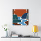 Vivid Hexagon- Midcentury - Canvas