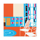 Zen Space - Midcentury - Canvas
