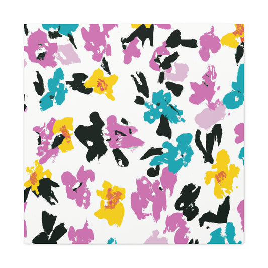 "Petal Push" - Floral Canvas