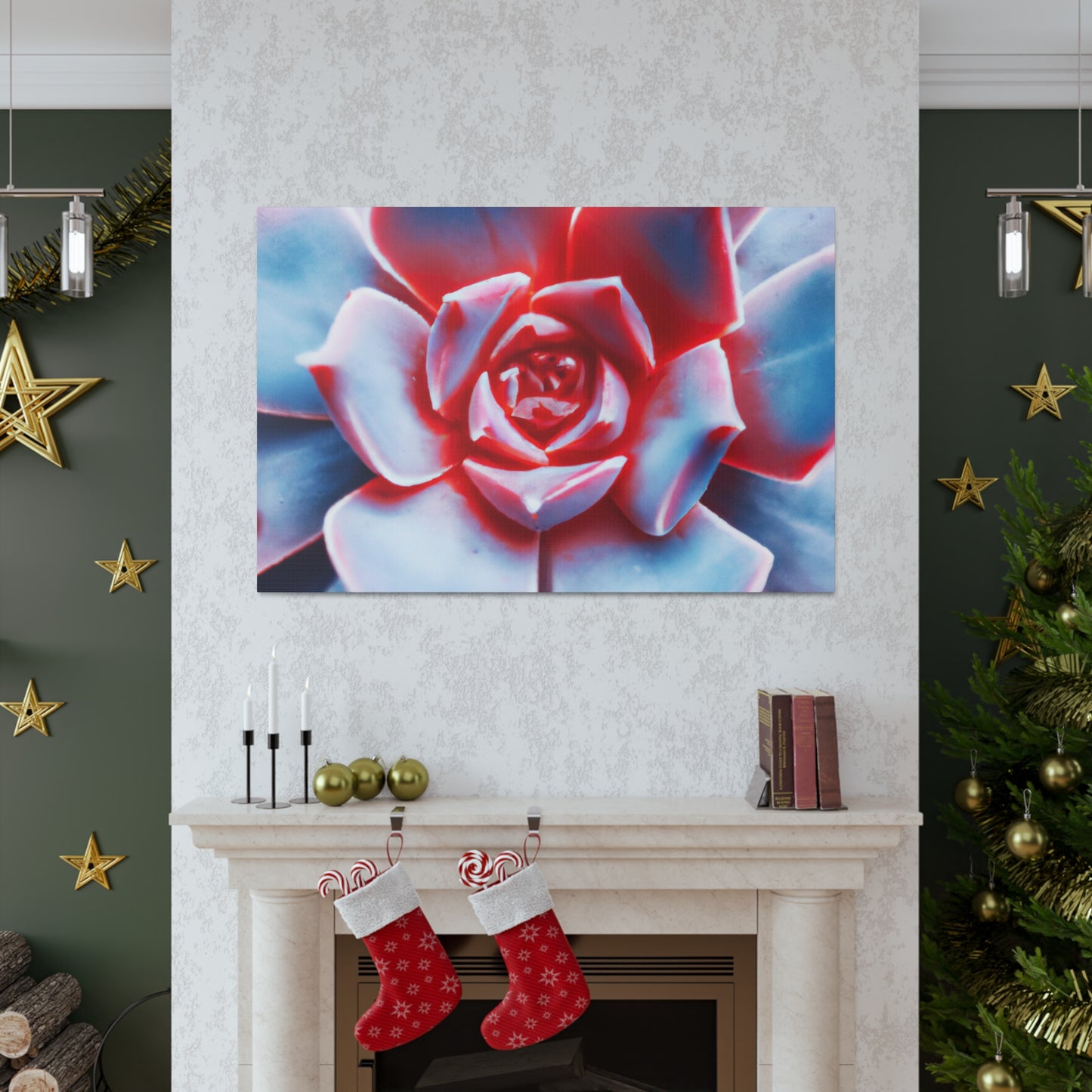 "Garden Glimmer" - Canvas - Succulent