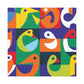 Vibrant Oases - Midcentury - Canvas