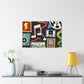 The Sizzling Shoppe - Retro Music and Film Canvas