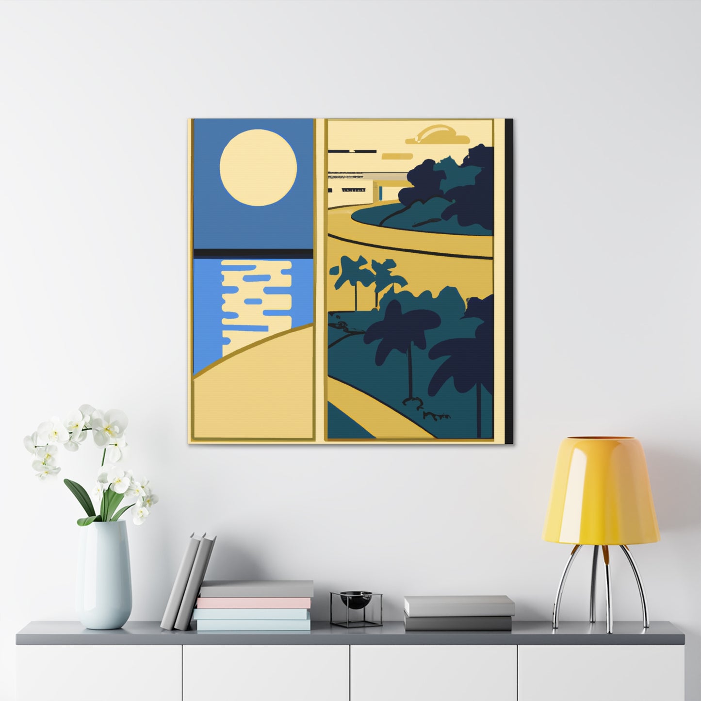 Green Sapling Shine - Midcentury - Canvas