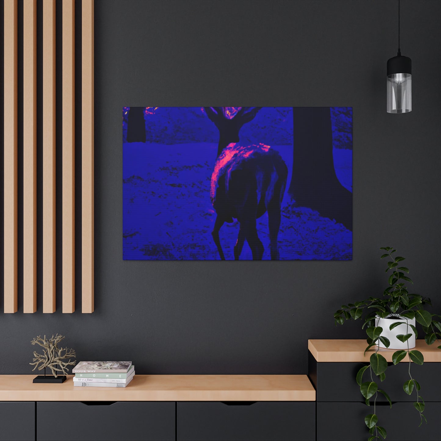 Purple Deer- Wildlife Canvas