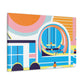 Umbrella Skyline - Midcentury - Canvas