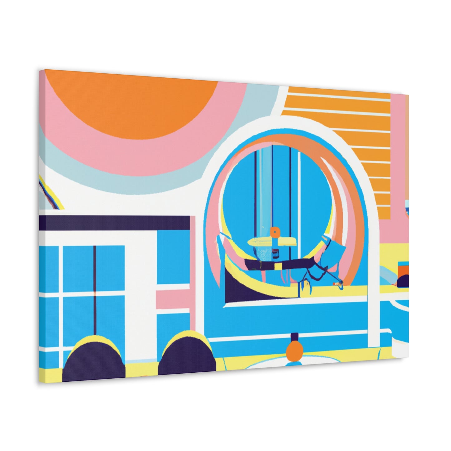 Umbrella Skyline - Midcentury - Canvas