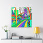 Ferris Paradise - Landscape - Amusement - Canvas