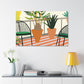 "Contrasting Comfort - Midcentury" - Canvas
