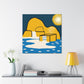 Zen Garden - Midcentury - Canvas