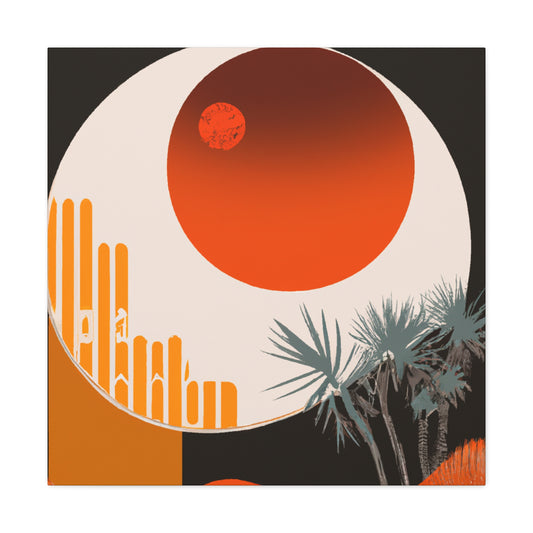 Orange Cascade - Midcentury - Canvas