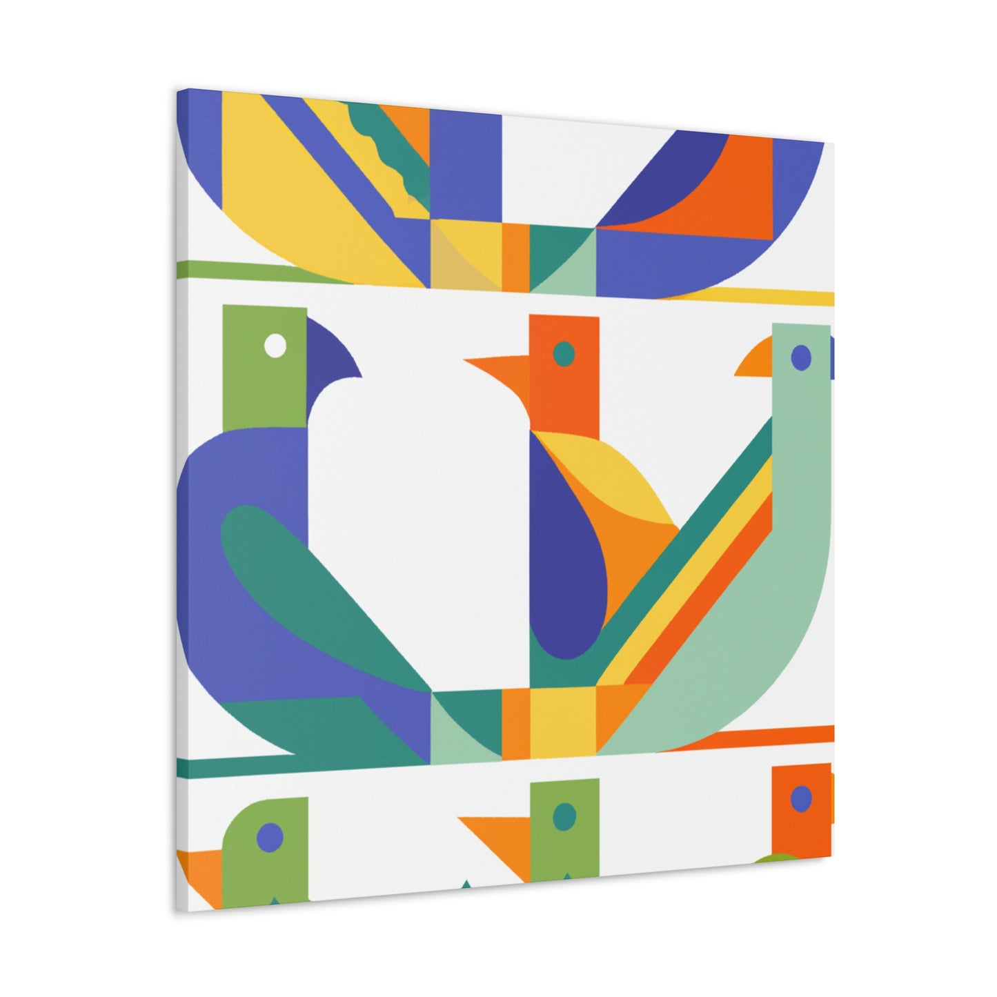 "Feathered Swirl - Midcentury" - Canvas