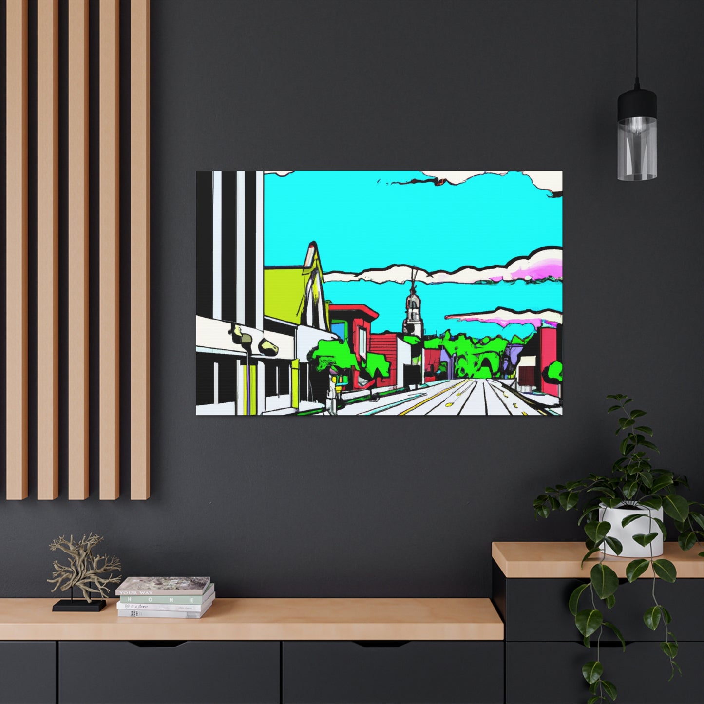 Sunset Drive-In Theater Street - Canvas - Pop Art