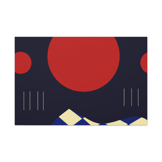 Red Sun - Midcentury Canvas