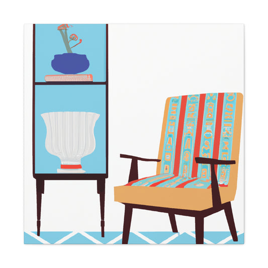 Cottoncloud Cat - Midcentury Canvas