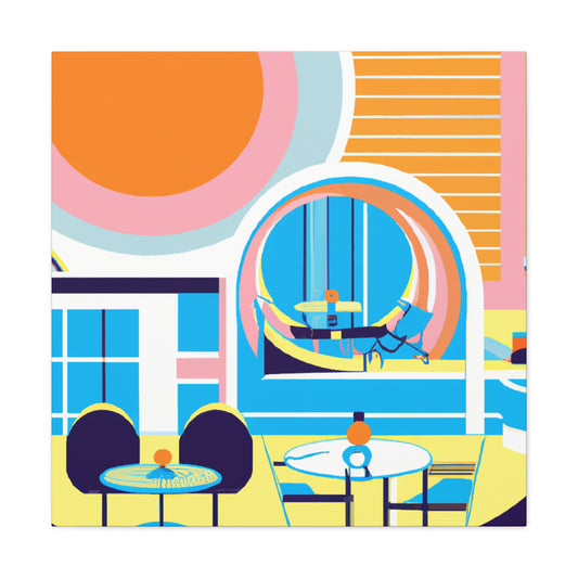 Umbrella Skyline - Midcentury - Canvas