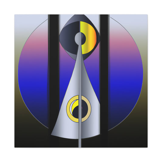 "The Gleaming Facades of Art Deco" - Retro Design Canvas