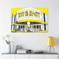 The Jiving Jukebox Cafe - Retro Music Pop Art Canvas