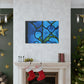 "Blue Petals" - Glass Canvas
