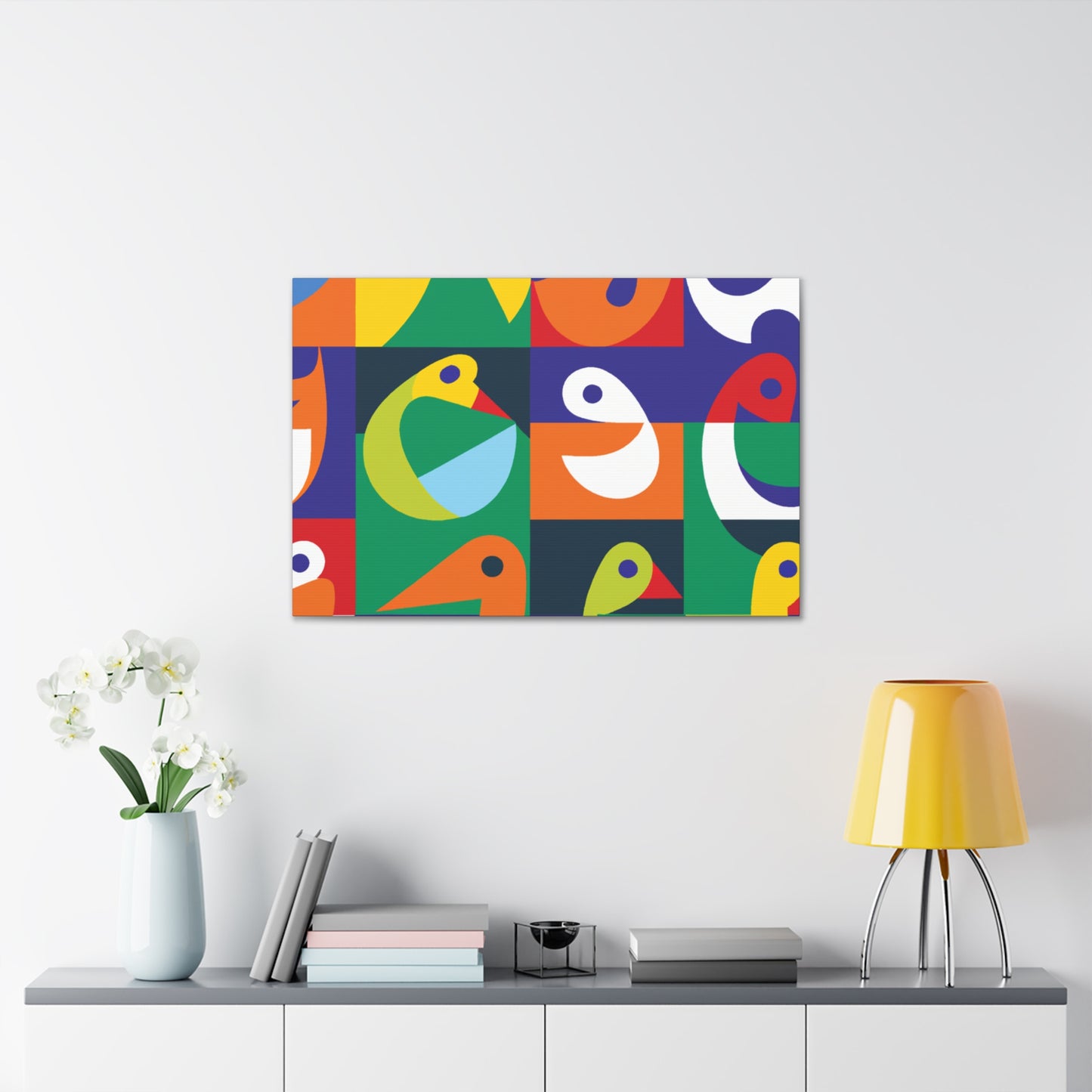 Vibrant Oases - Midcentury - Canvas