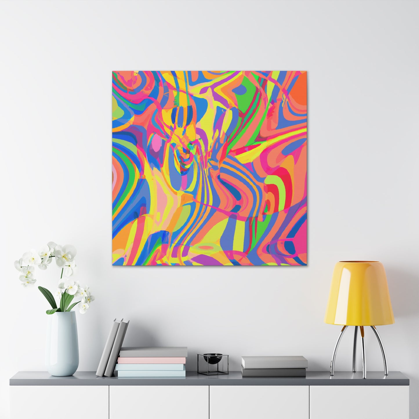 A fishing net in a lake - Abstract - Canvas