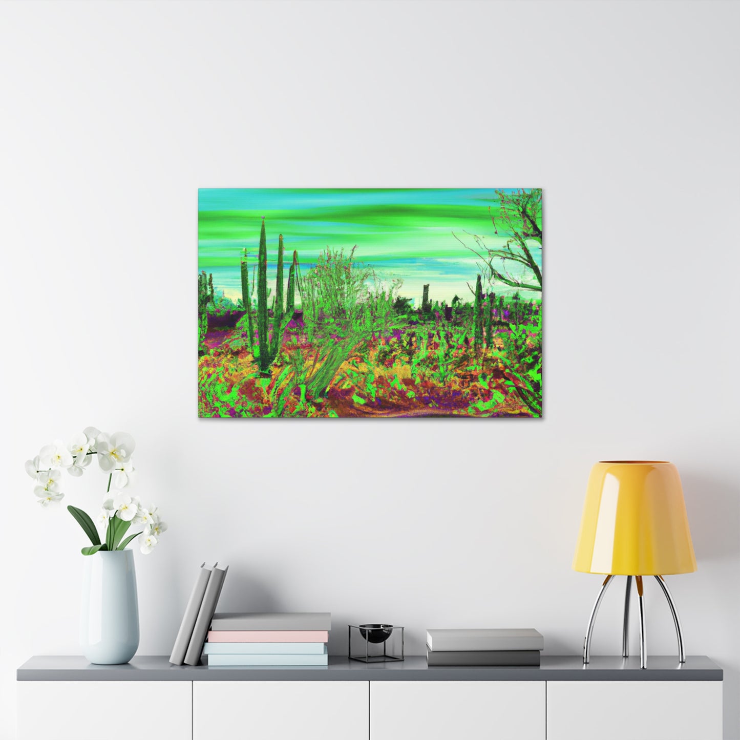 Dusty Green Mirage - Landscape - Canvas