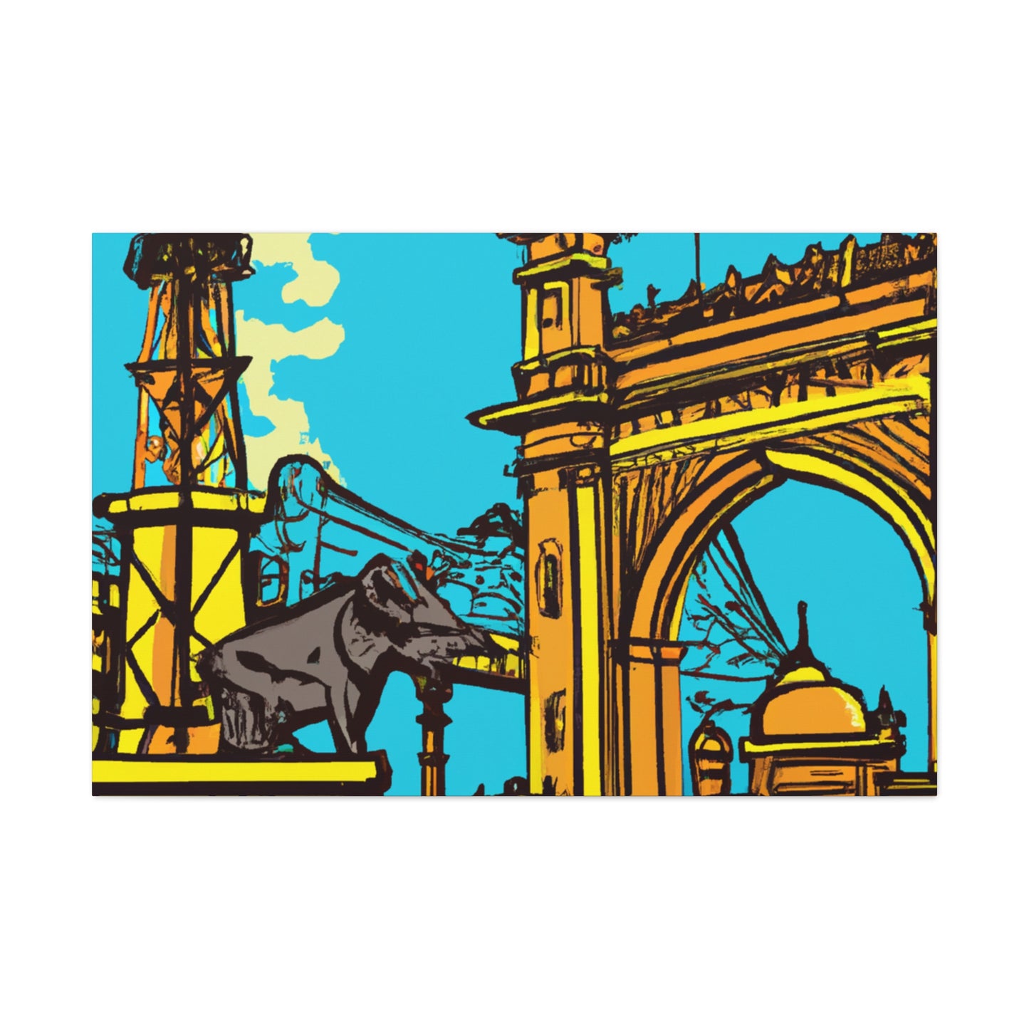 Saffron Seaside - Destination India - Canvas