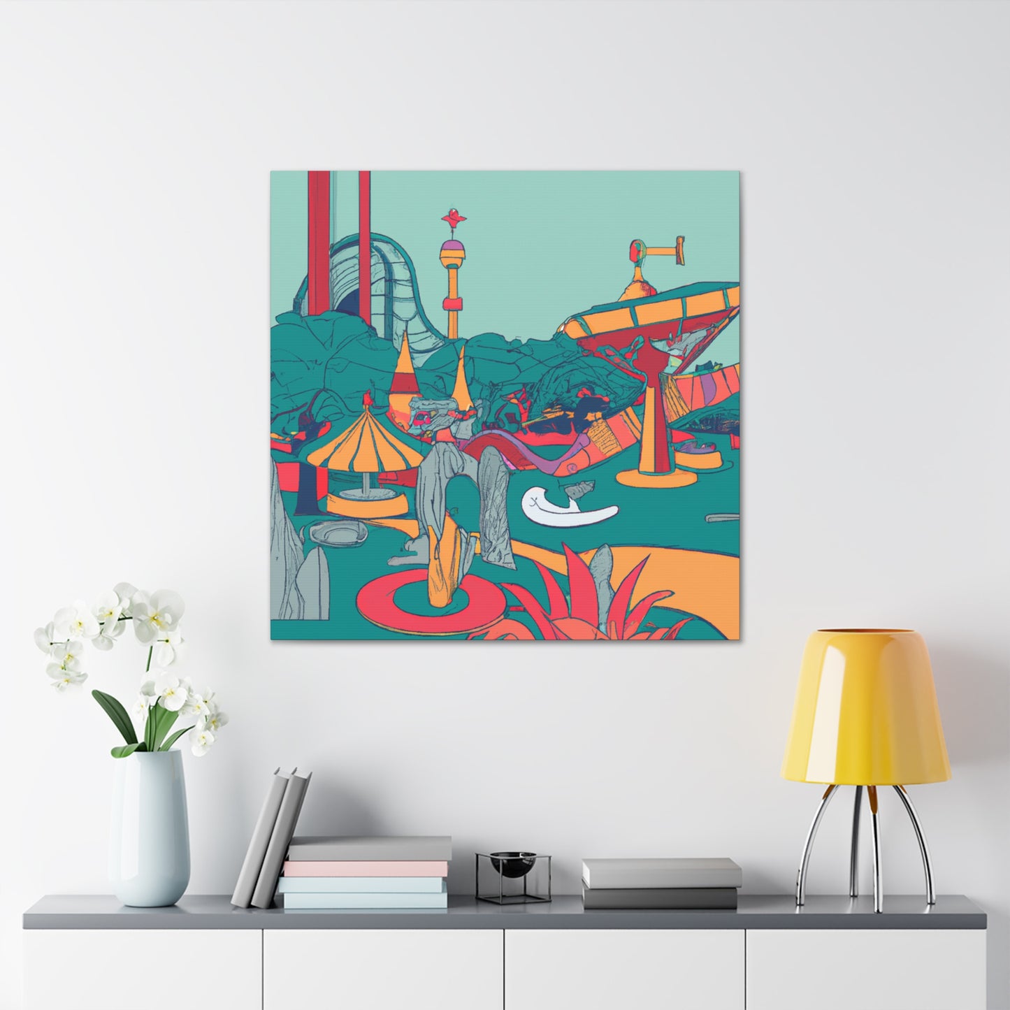 Growtopia - Landscape - Amusement - Canvas