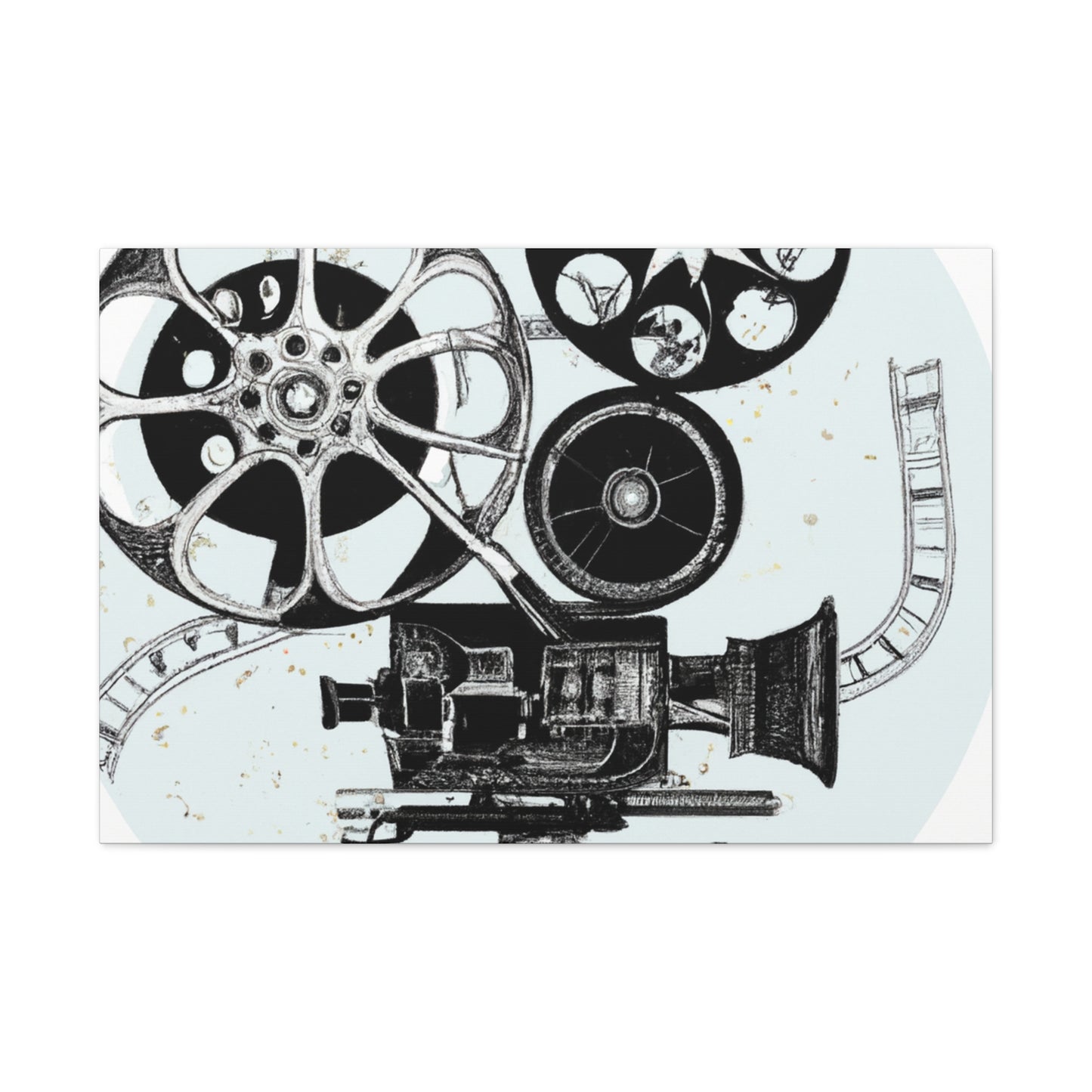 The Reel Spinners - Retro Music and Film Canvas