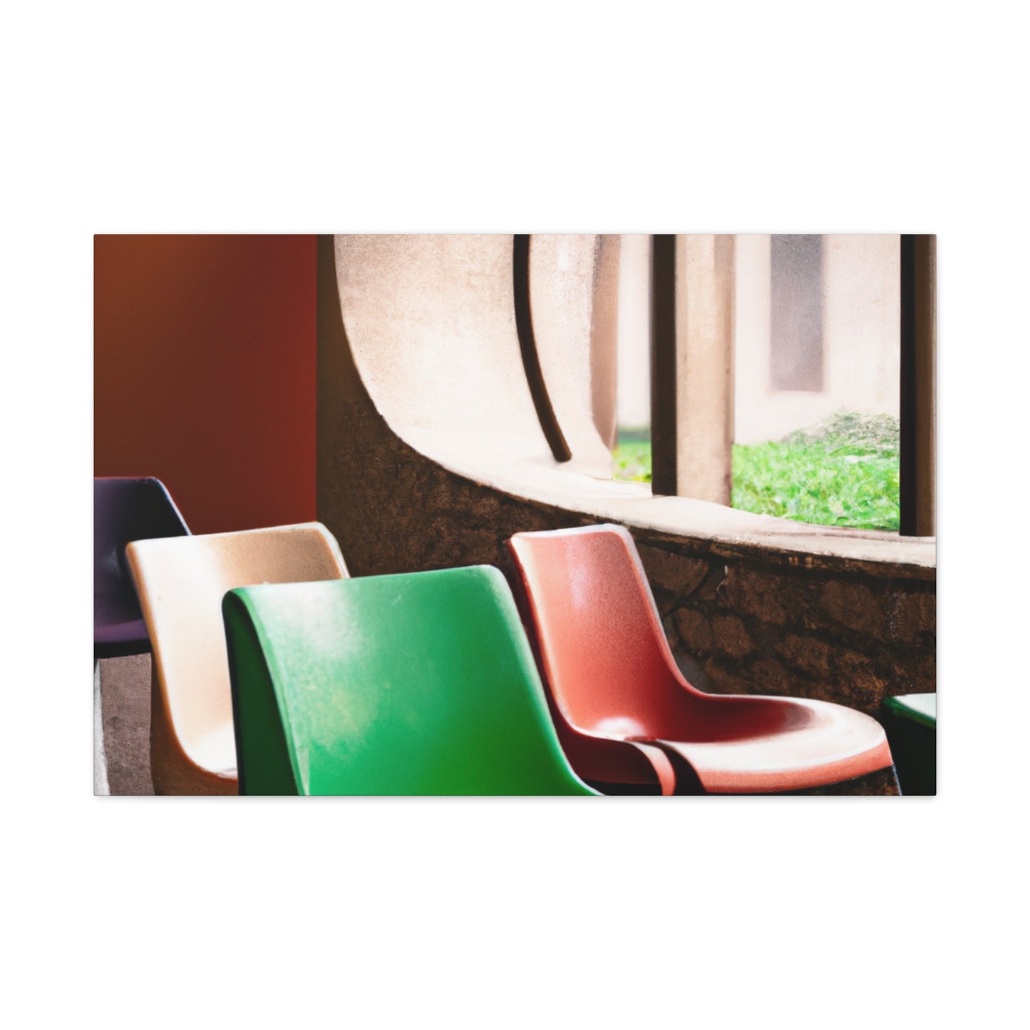 "Breezy Oasis - Midcentury" - Canvas