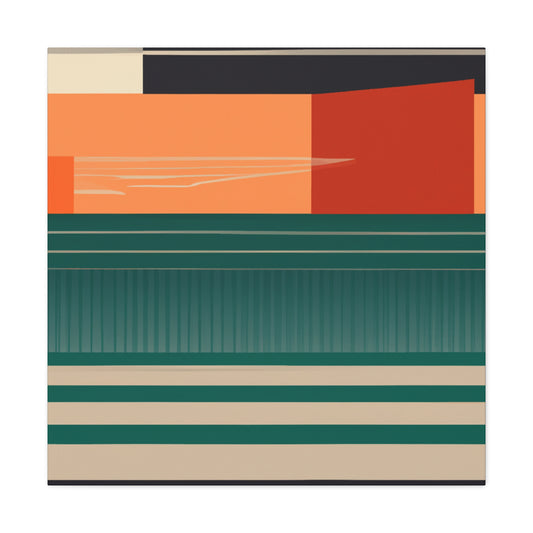 Crimson-Clawed Coyote - Midcentury Canvas